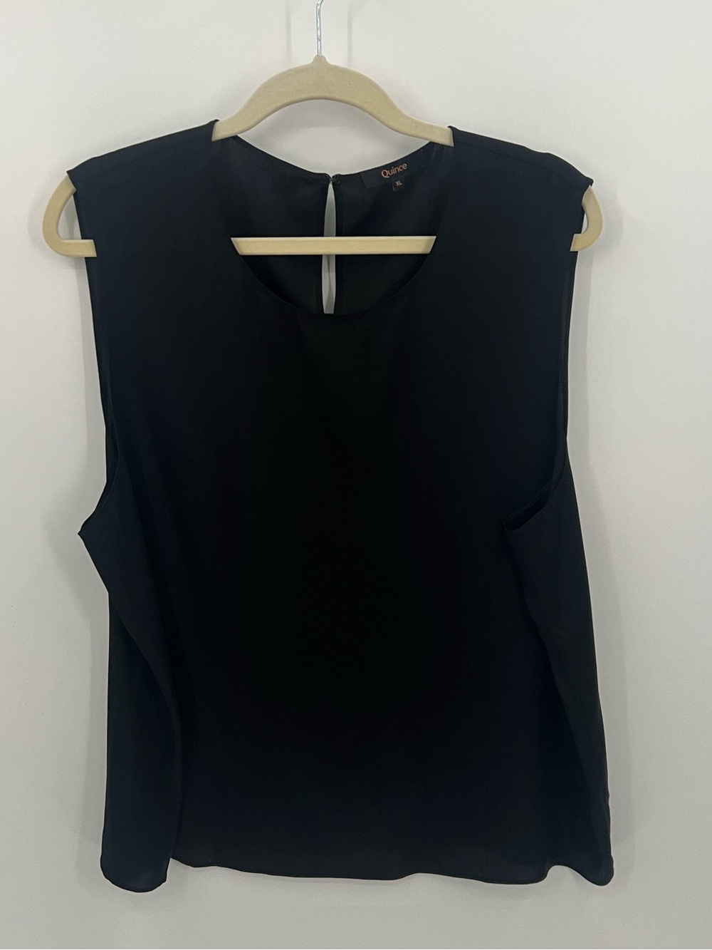Quince Silk Black Sleeveless Tank
